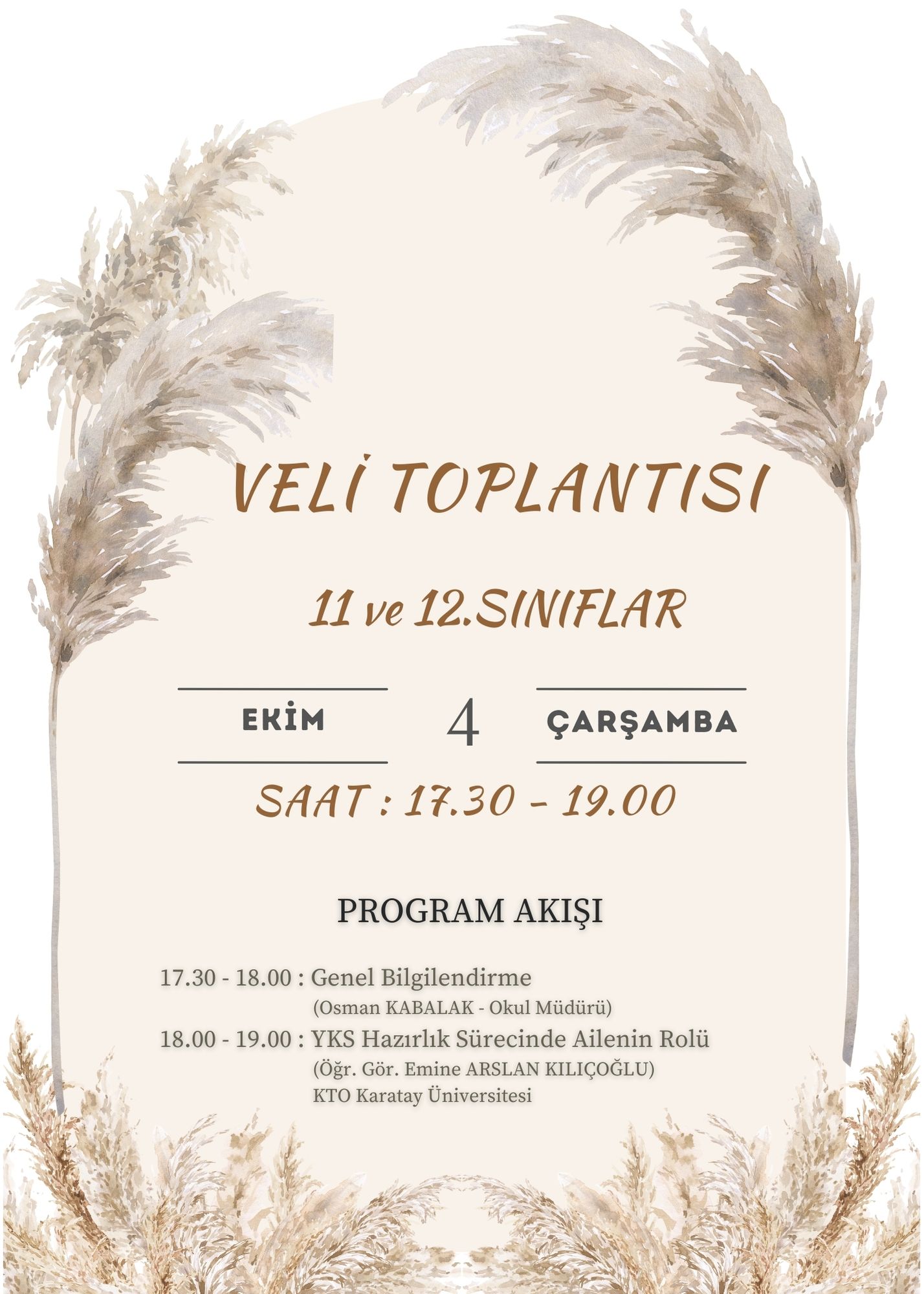 Veli Toplantısı 11 ve 12.Sınıflar